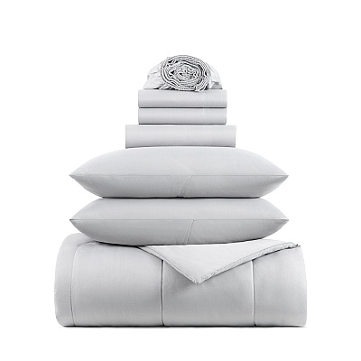Family Essentials Bed In Bag 7pc - King - Grey, Case Of 6 (BIAB-KG-GY)