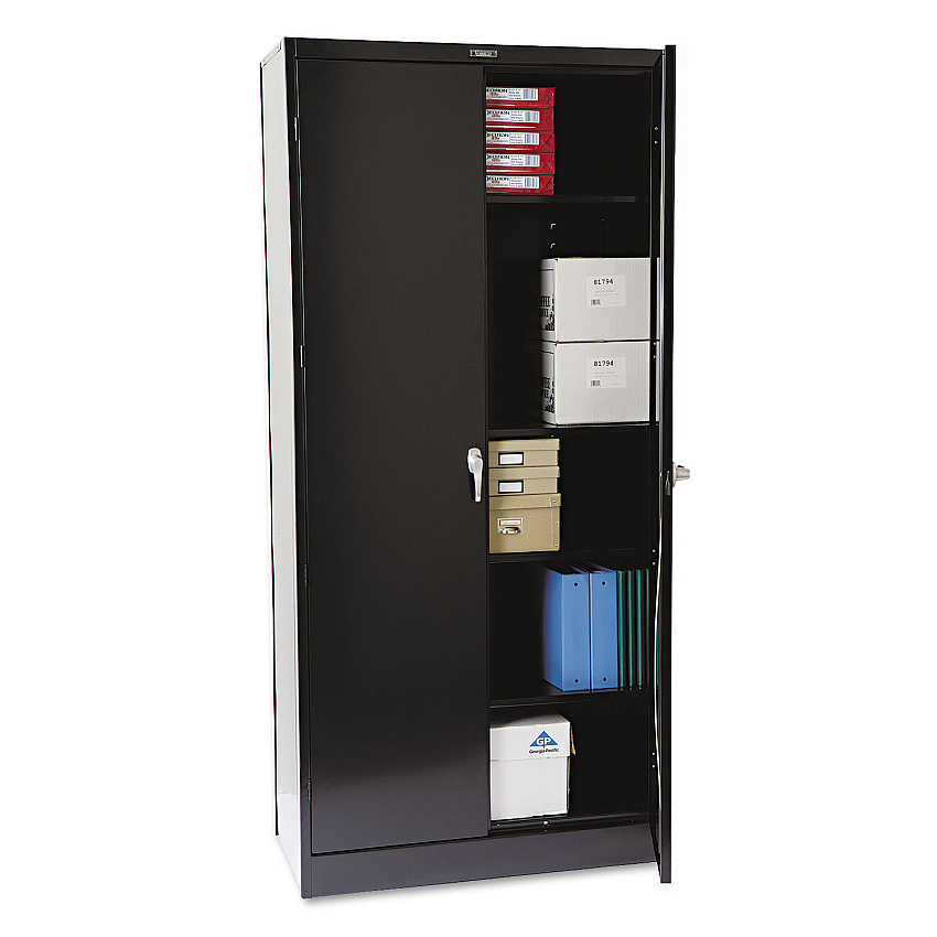 Tennsco 78" High Deluxe Cabinet, 36w x 18d x 78h, Black (TNN1870BK)