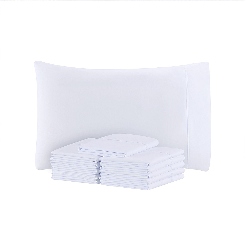 Host & Home Microfiber Pillowcase King White, Case Of 72 (MFP-2040)