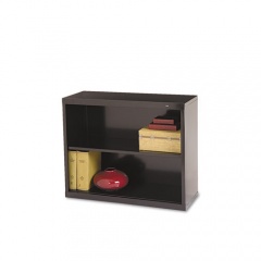 Tennsco Metal Bookcase, Two-Shelf, 34.5w x 13.5d x 28h, Black (B30BK)