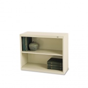 Tennsco Metal Bookcase, Two-Shelf, 34.5w x 13.5d x 28h, Putty (B30PY)