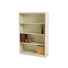 Tennsco Metal Bookcase, Four-Shelf, 34.5w x 13.5d x 52.5h, Putty (B53PY)
