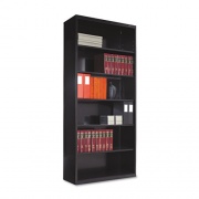Tennsco Metal Bookcase, Six-Shelf, 34.5w x 13.5d x 78h, Black (B78BK)