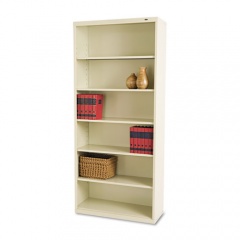 Tennsco Metal Bookcase, Six-Shelf, 34.5w x 13.5h x 78h, Putty (B78PY)