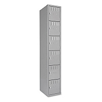 Tennsco Box Compartments, Single Stack, 12w x 18d x 72h, Medium Gray (TNNBS6121812AMG)