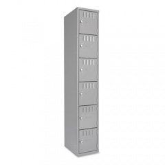 Tennsco Box Compartments, Single Stack, 12w x 18d x 72h, Medium Gray (BS6121812AMG)