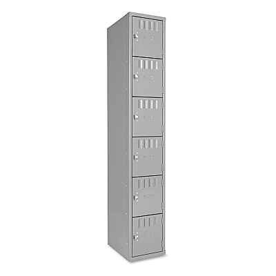 Tennsco Box Compartments, Single Stack, 12w x 18d x 72h, Medium Gray (TNNBS6121812AMG)