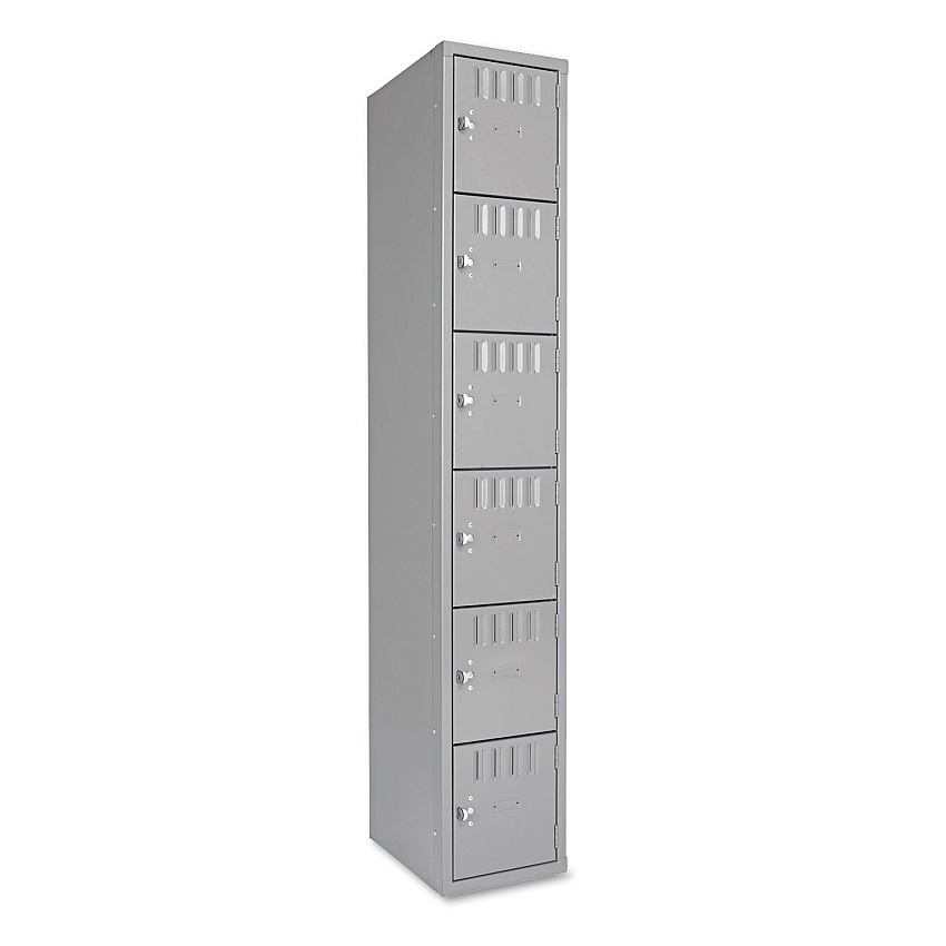 Tennsco Box Compartments, Single Stack, 12w x 18d x 72h, Medium Gray (TNNBS6121812AMG)