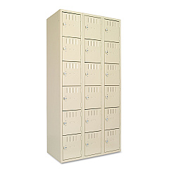 Tennsco Box Compartments, Triple Stack, 36w x 18d x 72h, Sand (TNNBS6121812CSD)
