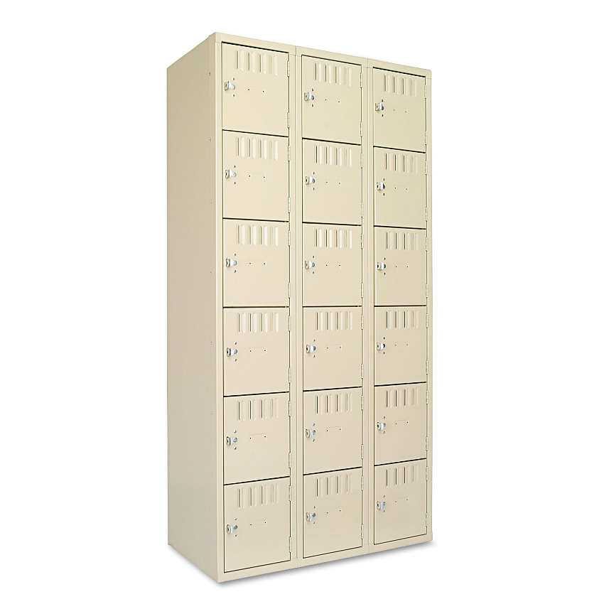 Tennsco Box Compartments, Triple Stack, 36w x 18d x 72h, Sand (TNNBS6121812CSD)