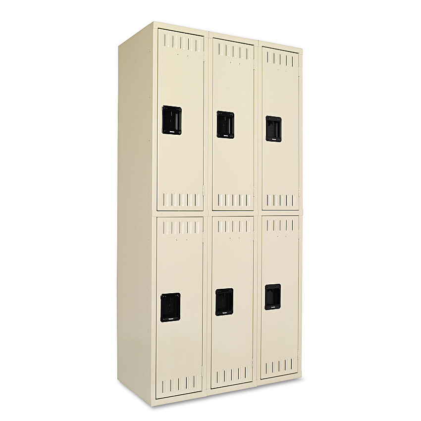 Tennsco Double Tier Locker, Triple Stack, 36w x 18d x 72h, Sand (TNNDTS121836CSD)
