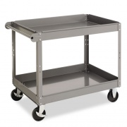 Tennsco Two-Shelf Metal Cart, Metal, 2 Shelves, 500 lb Capacity, 24" x 36" x 32", Gray (SC2436)
