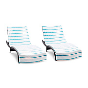 Las Rayas Chaise Cover 30x85 Blue, Case Of 12 (CC-HS3085BL-2PK-CS)
