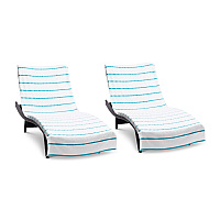Las Rayas Chaise Cover 30x85 Blue, Case Of 12 (CC-HS3085BL-2PK-CS)