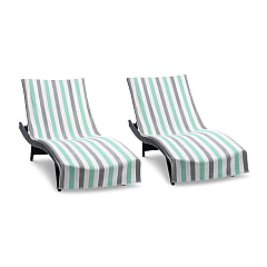 Cabo Cabana Chaise Cover 30x85 Grey/green, Case Of 12 (CC-CC-GY/GR-CS)
