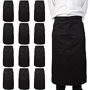 Mariposa Bistro Apron 33x30 Black, Pack Of 12 (PNP-BISTROAPR-BLK)