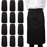 Mariposa Bistro Apron 33x30 Black, Pack Of 12 (PNP-BISTROAPR-BLK)