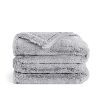 Aston & Arden 100% Polyester Throw Blanket 50x70 Light Gray, 1 Blanket (P-TH-FF-5070-LG)