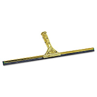 Unger Golden Clip Brass Squeegee Complete, 18" Wide Blade, 4.5" Handle (UNGGS450)