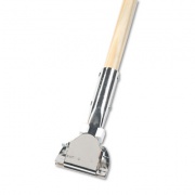 Boardwalk Clip-On Dust Mop Handle, Lacquered Wood, Swivel Head, 1" dia x 60", Natural (1490)