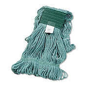 Boardwalk Super Loop Wet Mop Head, Cotton/Synthetic Fiber, 5" Headband, Medium Size, Green (BWK502GNEA)