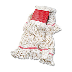Boardwalk Super Loop Wet Mop Head, Cotton/Synthetic Fiber, 5" Headband, Large Size, White (BWK503WHEA)