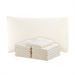 Host & Home Microfiber Pillowcase Standard Ivory, Case Of 72 (MFP-2030-IV)