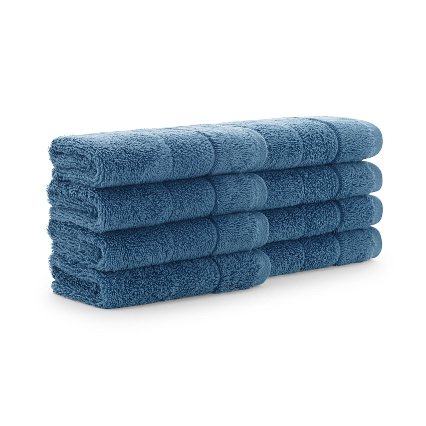 Aston & Arden Solid Turkish Washcloth 13x13 Copen Blue, Pack Of 8 (PNP-WC-TS1313-175CBL)