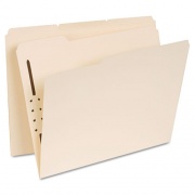 Universal Reinforced Top Tab Fastener Folders, 0.75" Expansion, 1 Fastener, Letter Size, Manila Exterior, 50/Box (13410)