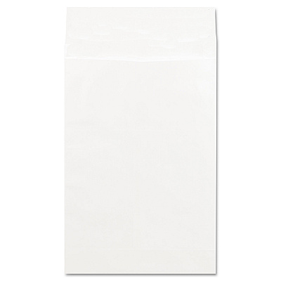 Universal Deluxe Tyvek Expansion Envelopes, Open-End, 2" Capacity, #15 1/2, Square Flap, Self-Adhesive Closure, 12 x 16, White, 100/Box (UNV19001)