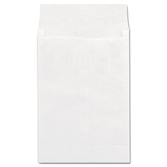 Universal Deluxe Tyvek Expansion Envelopes, Open-End, 1.5" Capacity, #13 1/2, Square Flap, Self-Adhesive Closure, 10 x 13, White,100/BX (UNV19003)