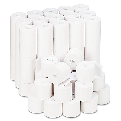 Universal Impact and Inkjet Print Bond Paper Rolls, 0.5" Core, 2.25" x 165 ft, White, 100/Carton (UNV22200)