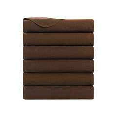Cozy Soft Polar Fleece Throw Blanket 50x60 Brown (6pk), Pack Of 6 (P-FCPL-6PK-BR)