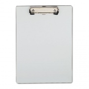Universal Plastic Brushed Aluminum Clipboard, Portrait Orientation, 0.5" Clip Capacity, Holds 8.5 x 11 Sheets, Silver (40303)