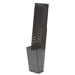 Acroprint Time Card Rack, 25 Pockets, Plastic, Black (ACP810118000)