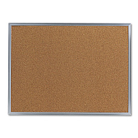 Universal Cork Bulletin Board, 24 x 18, Tan Surface, Aluminum Frame (UNV43612)
