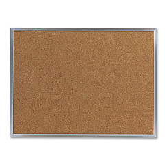 Universal Cork Bulletin Board, 24 x 18, Tan Surface, Aluminum Frame (UNV43612)