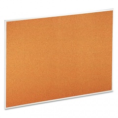 Universal Cork Bulletin Board, 48 x 36, Natural Surface, Aluminum Frame (43614)