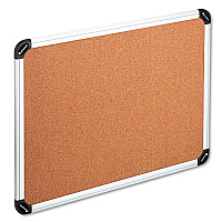 Universal Cork Board with Aluminum Frame, 48 x 36, Tan Surface, Silver Frame (UNV43714)