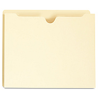 Universal Deluxe Manila File Jackets with Reinforced Tabs, Straight Tab, Letter Size, Manila, 50/Box (UNV73500)