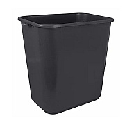 Rectangular Soft-sided Plastic Wastebasket, 28 Quart, No Pinchm Design, Seamless, Durable Molded Polyethylene, Gray, Case Of 12 (7702-3)