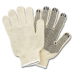 Safety Zone Pvc Dotted Grip String Knit Gloves, Cotton/polyester Blend, Womens One Size Fits Most, 1-sided Pvc Dots For Enhanced Grip, Breathable, Reusable Work Gloves, Bag Of 12 Pairs (GSBS-WN-2C-20)