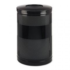 Rubbermaid Commercial Classics Perforated Open Top Receptacle, 51 gal, Steel, Black (S55ETBK)