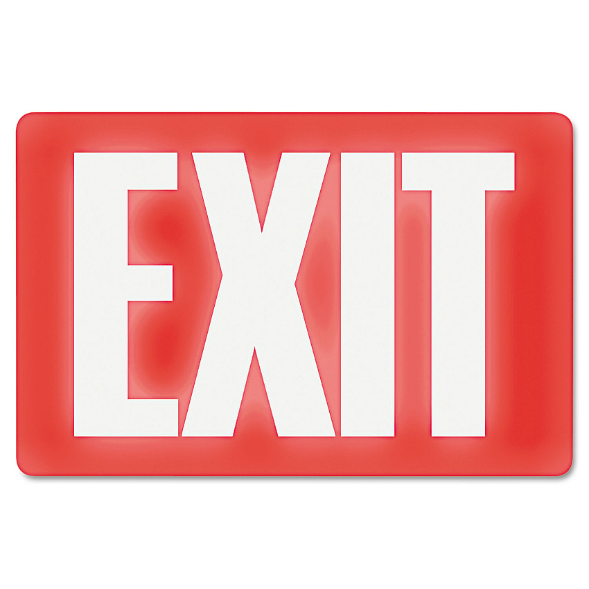 Headline Sign Glow In The Dark Sign, 8 x 12, Red Glow, Exit (USS4792)
