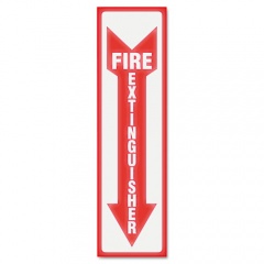 Headline Sign Glow In The Dark Sign, 4 x 13, Red Glow, Fire Extinguisher (4793)
