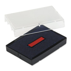T4729 Printy Replacement Pad for Trodat Self-Inking Stamps, 1.56" x 2", Blue/Red (P4729BR)