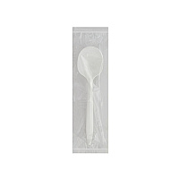 Medium Pp Individually Wrapped Soup Spoon, White (250 Per Bag, 4 Bags Per Case), Case Of 1000 (CPPMDSSIWW4)