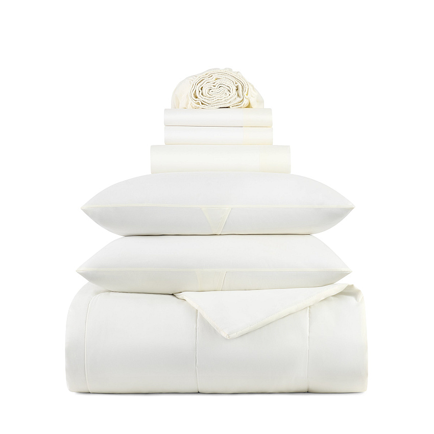Family Essentials Bed In Bag 7pc - Queen - White, Case Of 6 (BIAB-FQ-WH)