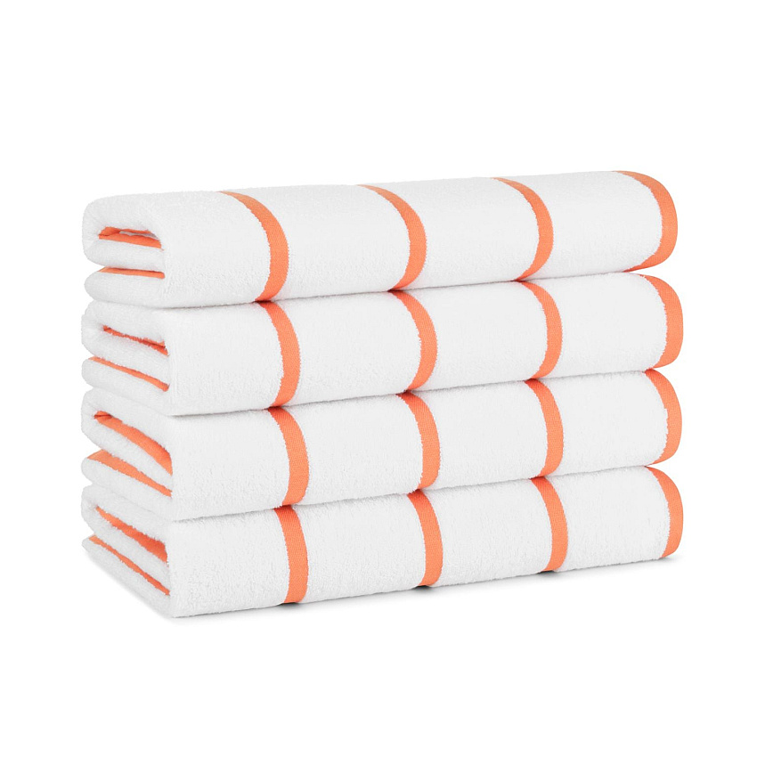 Las Rayas Beach Towel 30x60 Orange, Case Of 24 (BT-HS3060-15OR-CS)