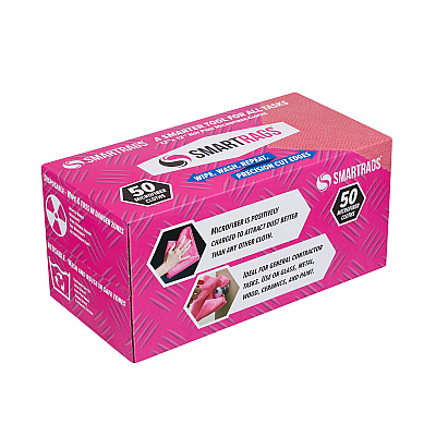 Smart Rags Microfiber Cloths 12x12 Pink, Pack Of 50 (M950P-innerbx)